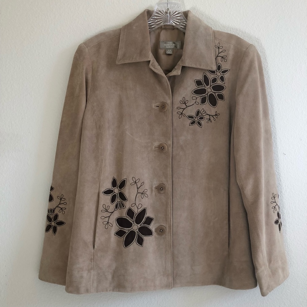 The Territory Ahead Sueded Leather Jacket XS